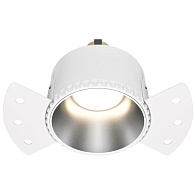 Светильник 14 см, Maytoni Downlight Share DL051-01-GU10-RD-WS, серебро