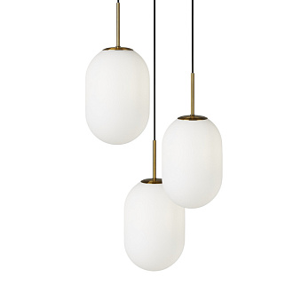 Светильник 43 см, Freya Crystal FR1012PL-03BS, латунь