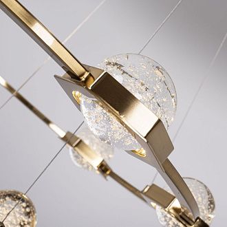 Подвесная люстра WALSH L10 70*70*150 см, 10*LED*5W, 3000K, ImperiumLoft 195470-23, Латунь