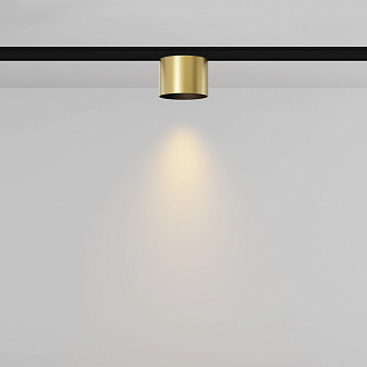 Трековый светильник 6*3,7 см, LED 5W 2700K Maytoni Technical Accessories for tracks Levity Alfa S TR188-1-5W2.7K-M-BBS черный и Латунь