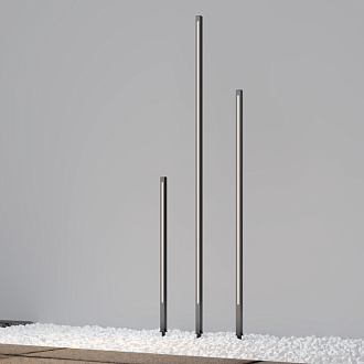 Садово-парковый светильник 2,5*142,2 см, LED, 18W, 3000К, Maytoni Pole O440FL-L18GF3K серый