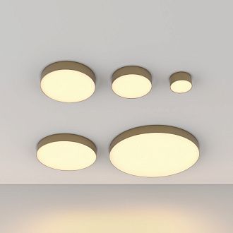 Накладной светильник 40*40*6 см,  LED, 45W, 3000К, Maytoni Technical Zon C032CL-45W2.7K-RD-MG золото матовое