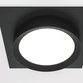 Светильник 11 см, Maytoni Downlight Hoop DL086-GX53-SQ-B, черный, вр 9,5 см