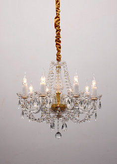 Хрустальная люстра диаметр 57 см Favourite 1736-8P Simone золото