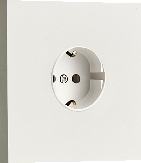 Donel N96  Розетка Schuko с заземлением, со шторками 16A 250 В~ , Белый, серия DT, DT188WH