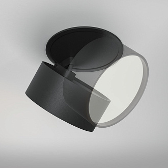 Встраиваемый светильник 8,5*8,5*6,6 см, LED, 12W, 4000К, Maytoni Technical ONDA DL024-12W4K-B черный, вр 8,2 см