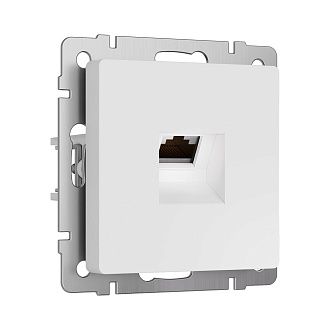 W5120001 Розетка Ethernet RJ-45 cat. 6A экранированная, белый матовый Werkel, 4690389213489