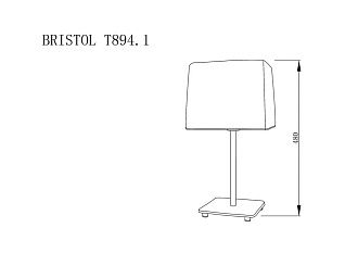 Настольная лампа *25*48 см, 1*E27*60W, Lucia Tucci Bristol BRISTOL T894.1, белый