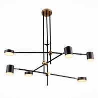 Светильник потолочный ST-Luce  SL1604.432.06 Черный, Латунь/Черный LED 6*5W