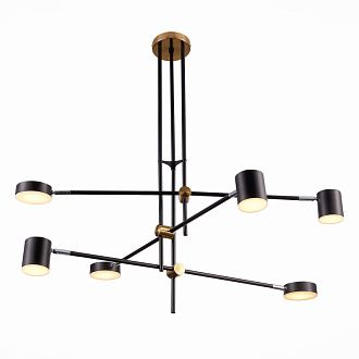 Светильник потолочный ST-Luce  SL1604.432.06 Черный, Латунь/Черный LED 6*5W