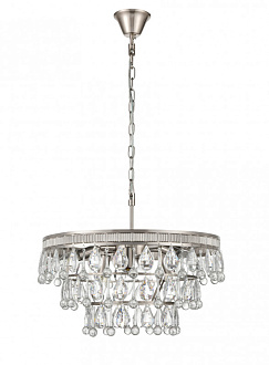 Подвесная люстра  50*130 см, 6*E14 сатин никель Vele Luce Augostina VL3253P06