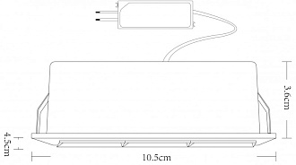 Встраиваемый LED светильник Arte Lamp Grill A3153PL-3BK, черный/белый, вр 10x4 см