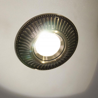 Встраиваемый светильник 10 см, 7W, 3500K Citilux Дзета CLD042NW3 бронза