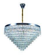 Люстра Ø1000 x H600, мм, 22*40W (880W), CHROME+CLEAR (Хром + Прозрачный Хрусталь) NewRgy 2752R/22A CHROME+CLEAR