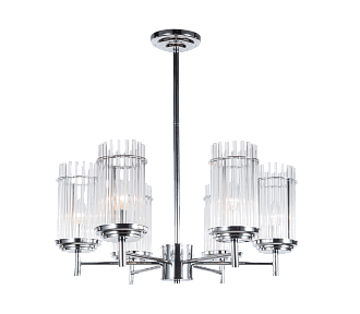 Люстра Ø600 x H320(645), мм, 6*40W (240W), CHR(Хром) NewRgy 9234R/6 CHR