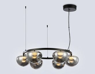 Подвесной светодиодный светильник **17,5- см, **W, 3000K, Ambrella Light High Light LH12003, черный, золото