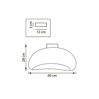 Светильник 60*40*28 см, 1*E27*12W, Lightstar Sigma 611666, Белый