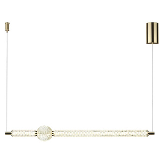 Подвес 99,8*99,8*150 см, 1 LED*28W, 4000 К, Odeon Light Crystal, золотой 5008/28L