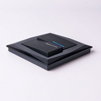 W0011208 Рамка на 1 пост Diamant , черный Werkel, 4690389158797