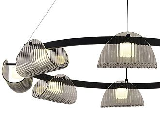 Подвесная люстра 95 см, 48W, 4000K, Kink Light Каспи 08447-8A,19(16), черный