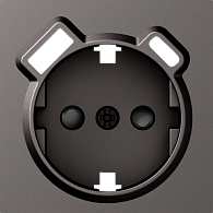 Donel A07 матовый титан накладка для розетки Schuko с зарядным устройством USB A+C,  со шторками 16A 250 В~,серия DB, DE22945