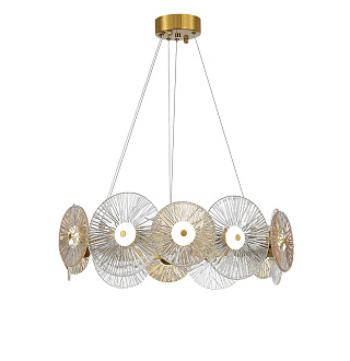 Люстра Ø600 x H1500, мм, 36W 4000K, BRASS(Латунь) NewRgy D2816-DW-6 BRASS