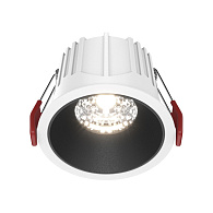 Светильник 9 см, 15W, 4000K, Maytoni Downlight Alfa LED DL043-01-15W4K-RD-WB, белый-черный