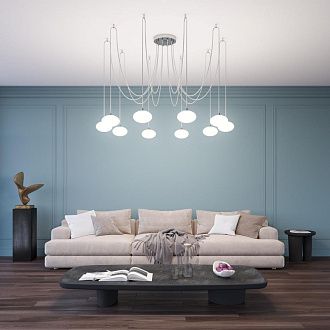 Светильник 150 см, 120W, 3000-5500K, Citilux ATMAN SMART CL226A091 LED RGB, матовый хром