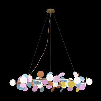 Подвесная люстра Loft IT Matisse 10008/1300 mult, диаметр 130 см, золото-разноцветный