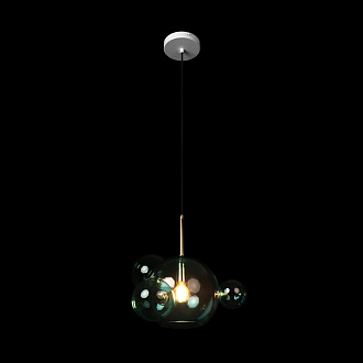 Подвесной светильник 39*31 см, 1*E14*40W LOFT IT Bolle 2027-P4 Blue mini золото