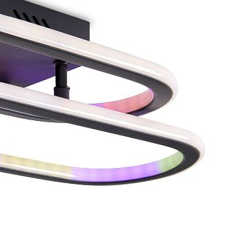 Светильник 50*21*-10 см, *LED*72W, RGBи3000-7000K, Freya Ола/Ola FR6213CL-L72B, Черный