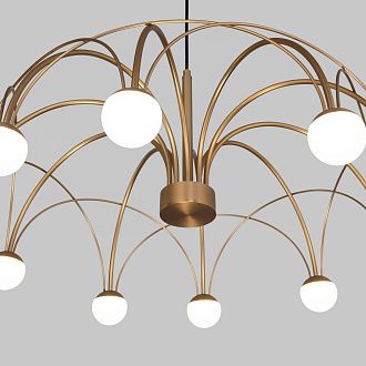 Подвесной светильник 65*65*50-110 см, LED*34W, 4000K, Eurosvet Ragno 90030/10, золото, a069298