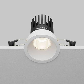 Встраиваемый светильник DL117-15W-4K-W **-9,8 см, *LED*15W, 4000K, Maytoni technical Dip DL117-15W-4K-W, Белый, вр 7 см