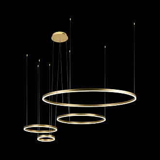 Светильник *80+60+50+40 см, 4*LED*158W, 3000К Loft It 10017/4M Ring, Золото