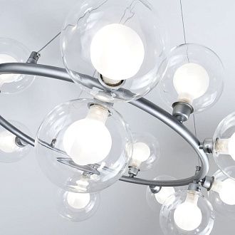 Подвесной светильник 75*80/120 см, 15*G9 MODESTYLE MS.6030.15 SL серебро