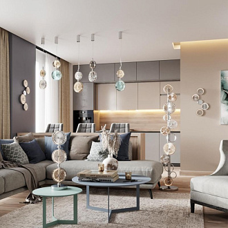 Светодиодный светильник 20 см, 13W, 4000K, Odeon Light CARAMELLA 5416/13LD, хром