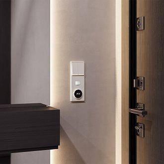 Накладка для светорегулятора поворотно-нажимного, S70, хлопок Voltum VLS002013