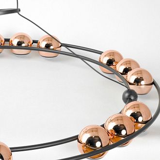 Люстра подвесная *65*35-180 см, 18*LED*3W, 3000K, Lussole Taylor LSP-7378, черный