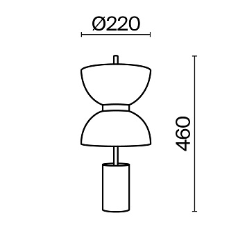 Настольный светильник  22 см, LED 11W, 3000К, Белый Maytoni Kyoto MOD178TL-L11W3K