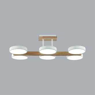 Потолочный светильник 33*65*17 см, 1*LED*72W 3000-4000-6000K Lumion Plato 8030/108CL белый, дерево