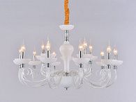 Подвесная люстра Newport 12110+5/C, белый-хром, диаметр 85 см