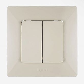 Радиовыключатель клавишный HiTE PRO LE-2 (слоновая кость) HPSW-LE2-IV-FR