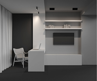 Накладной светильник 22*2,3*8,8 см, LED, 12W, 3000К, Maytoni Technical Basis Rot C133CL-12W3K-B черный