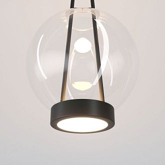 Подвесной светильник 20*20*40-120 см, LED*15W, 3000K, Eurosvet Frasco 50267/1 LED, черный, a069346