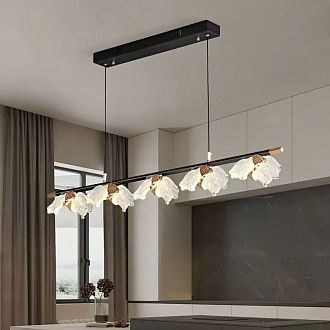 Люстра 8853-1200, L1200 LED, W, 3000/4000/6000K, Alva Donna, Чёрный матовый
