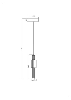 Светильник 12 см, 8W, 3000K, Maytoni Modern Verticale MOD308PL-L9CG3K, хром