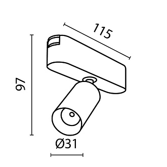 Светильник 3 см, 5W, 3000K, Maytoni Focus LED TR103-1-5W3K-M-B, черный