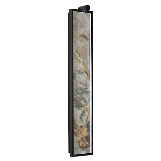 Настенные 15**82,2 см, LED 1*35W, 3000 К, Odeon Light Stoflake 5078/35WL, матовый черный/серо-бежевый