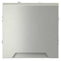 Розетка встраиваемая Voltum S70 с заземлением, защитными шторками и крышкой 16А, сталь пластик Soft touch VLS040305