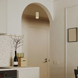 Светильник 5*5 см, GU10 10W, Maytoni Focus S C052CL-01MG, матовое золото